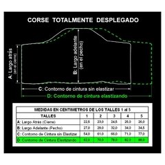 Corsé En Napa De Pu Elastizado Negro Talles Chico A Mediano