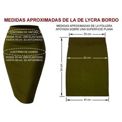 Elegante Sexy Pollera Tubo A La Rodilla De Lycra Verde Militar en internet