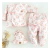Ajuar 4 piezas con cintita bebé - Pink Flowers