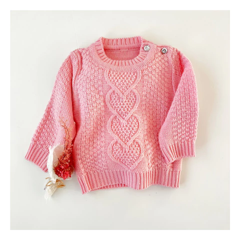 Sweater Corazones - Rosa