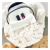 Porta Enfant Balloons Beige con Corderito Blanco Premium