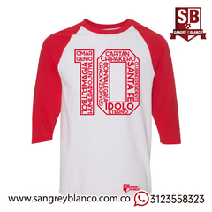 Camiseta 3/4s Santa Fe Roja