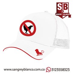 Gorra Blanca con Línea - Sangre y Blanco