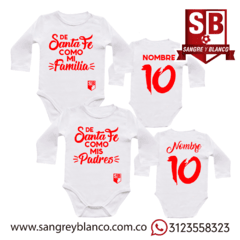 Body de Santa Fe Personalizado - Sangre y Blanco