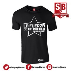 Camiseta Hombre La Fuerza-Estrella - Sangre y Blanco