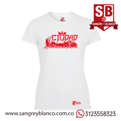 Camiseta Mujer-La Ciudad - Sangre y Blanco