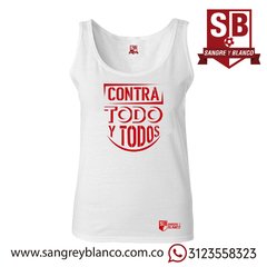 Camiseta/Esqueleto Mujer Contra todo y Todos