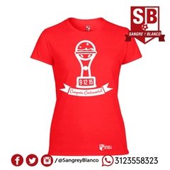 Camiseta/Esqueleto Mujer Copa Sudamericana - Sangre y Blanco