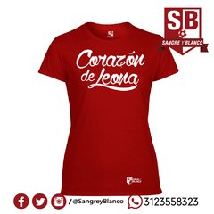 Camiseta/Esqueleto Mujer Corazón de Leona - comprar online