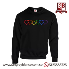 Saco corazones líneas - Sangre y Blanco