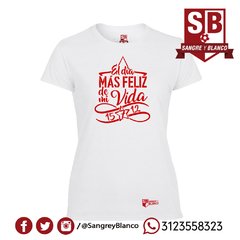 Camiseta/Esqueleto Mujer El día más Feliz de mi Vida - tienda online