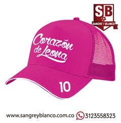 Gorra Fucsia con Línea - Sangre y Blanco