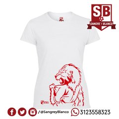 Camiseta Mujer León Sangre y Blanco - Sangre y Blanco