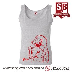 Camiseta Mujer León Sangre y Blanco