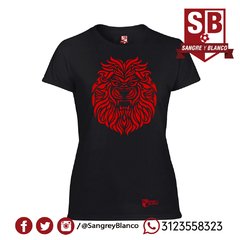 Camiseta/Esqueleto Mujer León Tribal - comprar online