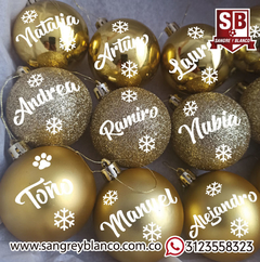 Bola Dorada 6cm Navidad - comprar online