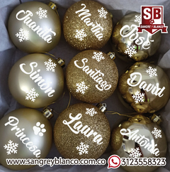 bola navidad personalizada 8 cm