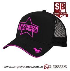 Gorra Negra-Fucsia con Línea en internet