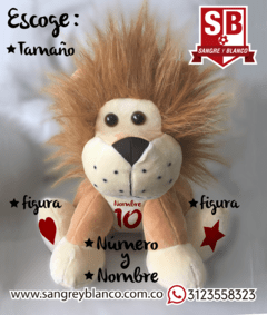 León Mediano de Peluche Personalizado