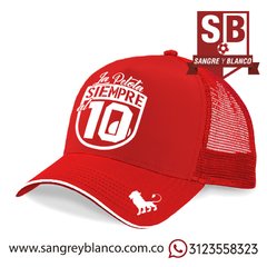 Gorra La Pelota Siempre al 10 - Sangre y Blanco