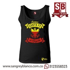 Camiseta/Esqueleto mujer Somos Santa Fe - Sangre y Blanco