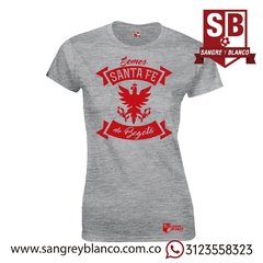 Camiseta/Esqueleto mujer Somos Santa Fe - Sangre y Blanco