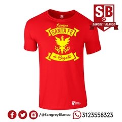 Camiseta Hombre Somos Santa Fe - Sangre y Blanco