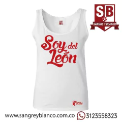 Camiseta/Esqueleto Mujer Soy del León - Sangre y Blanco
