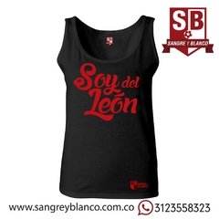 Camiseta/Esqueleto Mujer Soy del León - Sangre y Blanco