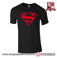 Camiseta Superman Negro-Rojo