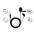 Microfone de Lapela com Fone de Ouvido JBLCSLM20 - JBL