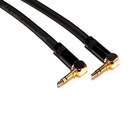 Cabo de Áudio P2-P2 (3.5mm) L/L Estéreo - Conectores Santo Angelo banhados a ouro e Cabo X30 2x0,30mm² - Yashi