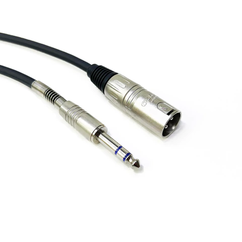 Cabo Balanceado P10(TRS)/ XLR(macho) - Cabo X30 (2x0,30mm2) e Conectores Santo Angelo Ninja TRS e L3MNN - Yashi