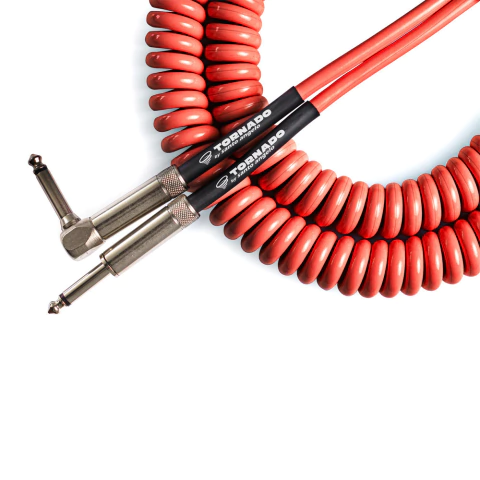 Cabo Instrumento P10-P10 Mono/Mono - Tornado Vermelho - Reto/L - 9,15M - Santo Angelo
