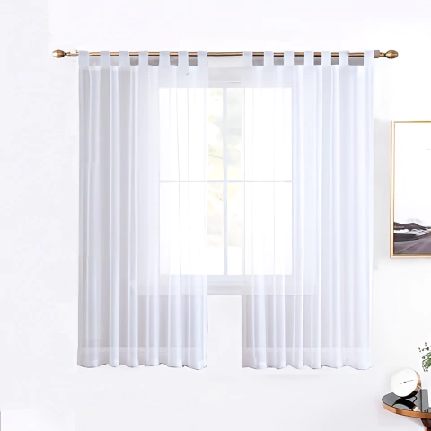 Cortina Voile Corta 1,45 - Blanco