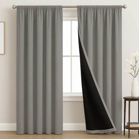 Cortina Blackout Lino 2,10 - Gris Medio - comprar online