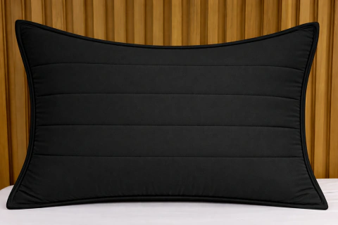 Funda De Almohada Matelasse Bastón 70 x 50 Cm - Negro