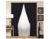 Pack Cortina Blackout Textil + Voile 2,10 (4 Paños) - Negro