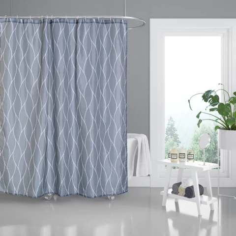 Cortina De Baño Teflon Estampada - Ondas - comprar online