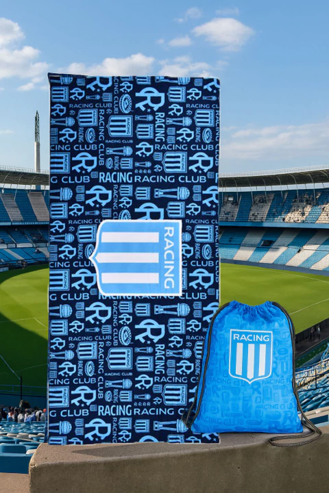 Toallon Microfibra Secado Rapido C/ Mochila - Racing Escudo 05 - comprar online
