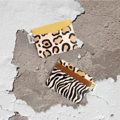 TARJETERO RAINBOW ANIMAL PRINT ROSA