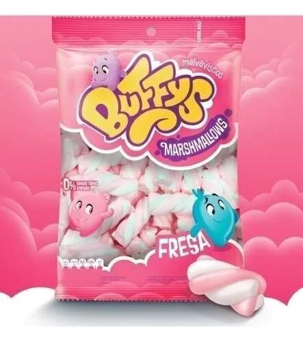 Malvaviscos Twister Frutal *blanco Y Rosa* 450 Grms