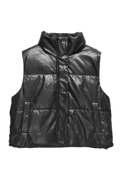 Chaleco Puffer Eco Cuero
