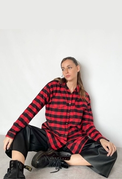 Camisa Oversize Cuadrillé Selena - comprar online
