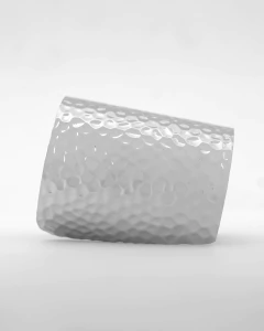 Brazalete Ancho Martillado Plateado - tienda online