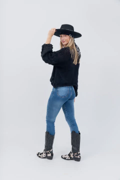 Sweater Manga Globo Negro - comprar online