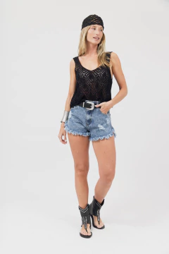 Imagen de Top hilo calado negro