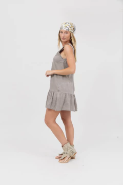 Vestido Basico Corto Gris