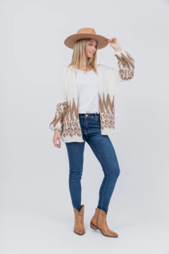 Saco Pampa Manga Globo Crudo y Camel en internet