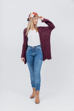Saco Largo de Mohair Bordo - Betiana Bertolino